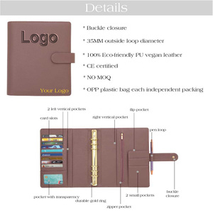 Pebble da Luxe 39 màu 6 vòng vàng A5 hàng tháng/Hàng tuần/hàng ngày chương trình nghị sự Loose-Leaf bìa cứng kế hoạch chất kết dính 100 sheets - Product Image 4