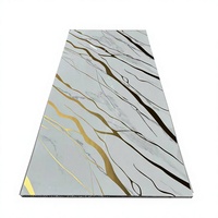 Panneau mural en PVC ignifuge recyclable 1220*2440mm 3mm, service de découpe sur mesure, impression 3D UV, design graphique marbre pour salle de sport, usage industriel