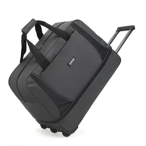 <span class=keywords><strong>Euro</strong></span> argent à roulettes sac polochon imperméable léger Polyester pliable aéroport chariot voyage bagages mode grand bagage - Product Image 1