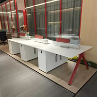 Meubles de bureau modulaires ouverts modernes, postes de travail extensibles pour 2 à 6 personnes