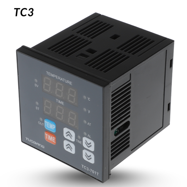 TC3 Simple Digital Temperature & Time Controller with Display for Industrial Equipment