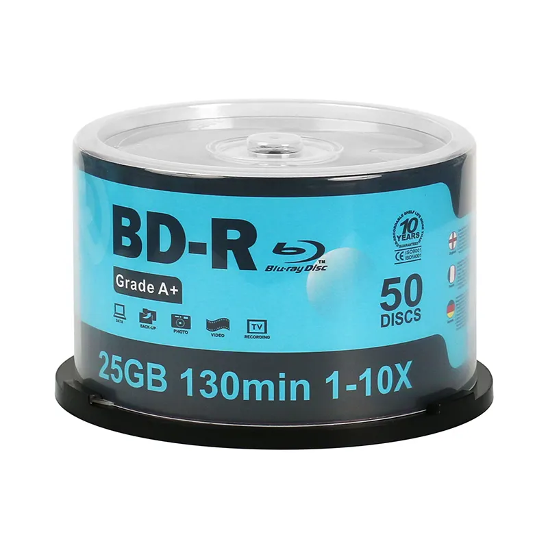 Blue Magic 6X 25GB Custom Logo Top BD-R 50 Packs Disc