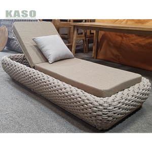 Chaise longue <span class=keywords><strong>de</strong></span> <span class=keywords><strong>jardin</strong></span> d'hôtel, chaise longue moderne imperméable en bois <span class=keywords><strong>de</strong></span> teck, corde en rotin, aluminium, chaise longue <span class=keywords><strong>de</strong></span> piscine - Product Image 2