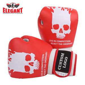 ถุงมือมวยออกแบบลายหัวกะโหลก,ถุงมือมวยเทรนนิ่งต่อสู้ปรับแต่งได้ถุงมือคู่คลีทท็อปคิงชนะ UFC มวย MMA - Product Image 2