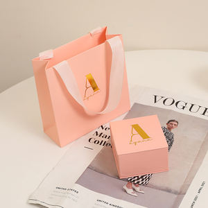 Custom Logo Luxury Jewelry Box with Mirror Paperboard Packaging Design Jewellery Necklace <b>Ring</b> Gift Set Package <b>Boxes</b> with Bag - Product Image 4