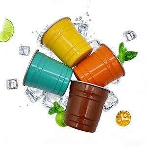 Mug en aluminium classique pour boissons froides, protection de l'environnement, sans poignée, pour les fêtes, durable, recyclable et léger - Product Image 3