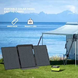 <span class=keywords><strong>Bluetti</strong></span> <span class=keywords><strong>120W</strong></span> 200W Portable Camping En Plein Air Panneau De Charge Solaire Monocristallin Noir Silicium Pliant Pliable Panneau Solaire - Product Image 4