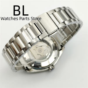 Montre d'<span class=keywords><strong>occasion</strong></span> BLIGER jaune pour homme NH35 avec lunette polie, bracelet argenté, verre saphir, étanche, date - Product Image 4