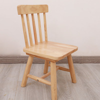 Meubles de maternelle Chaises d'apprentissage en bois d'enfant en bois souriant naturel pour l'étude