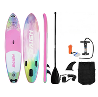 Stand-up paddleboard Pink Dream pour sports nautiques, style plage, gonflable, pompe à surf, plateau antidérapant
