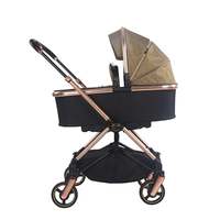 Poussette de bébé pliable de paysage élevé compacte de luxe Personnaliser la poussette
