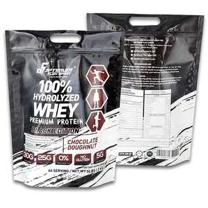 Benutzer definierte matte/glänzende Druck Stand Up Zip Lock Whey Protein Beutel mit Griff