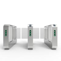 Torniquete de Acceso con Barrera Oscilante de Acero Inoxidable 304, Reconocimiento Facial, RFID y de Vena Palmilar, Control de Acceso IP54 Anti-Seguimiento, Sin Escobillas
