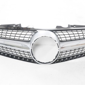Grille de pare-chocs avant en plastique ABS noir et argenté Mercedes-Benz Classe SL R231 2008-2012 - Product Image 1