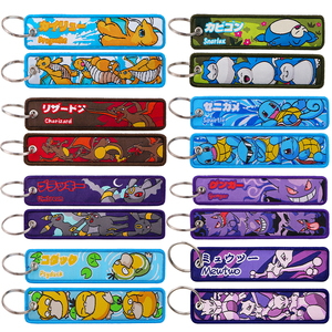 Porte-clés brodé tissé à motif Pokémon de la série d'anime japonaise pour motos, voitures, sacs, sacs à <span class=keywords><strong>dos</strong></span> – Anneau de clés tendance - Product Image 1