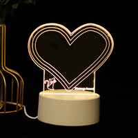 Luz nocturna reescribible con Niña, bonita luz acrílica, lámpara de escritorio, tablero de mensajes para decoración de habitación, adornos de escritorio, luz para dormir en el dormitorio