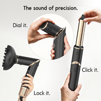 Styler capillaire 8 en 1, 110000 tr/min, BLDC, pliable, sèche-cheveux haute vitesse, brosse auto-bouclante avec 8 accessoires