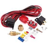 Kit de Thermostat de refroidissement électrique, pour voiture, avec capteur de température, KIT de relais 40 50 60 amp, 175-185/185-200 degrés