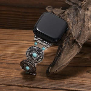 Bracciale a catena in stile retrò turchese per orologio <span class=keywords><strong>Apple</strong></span> 38/40/41mm 42/44/45mm cinturino artigianale delicato per orologio <span class=keywords><strong>Apple</strong></span> <span class=keywords><strong>7</strong></span> - Product Image 4
