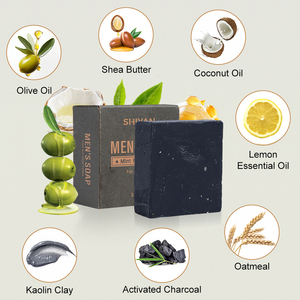 Emballage personnalisé Saveur Organique Naturel Hydratant À La Main Grain Lourd Huile D'olive Goudron De Pin Cèdre Bois De Santal Savon Pour Hommes - Product Image 2