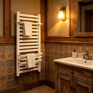 <span class=keywords><strong>Radiateur</strong></span> à serviettes blanc moderne pour salle de bain, support mural chauffant pour serviettes, compatible avec système de <span class=keywords><strong>chauffage</strong></span> <span class=keywords><strong>central</strong></span> - Product Image 6