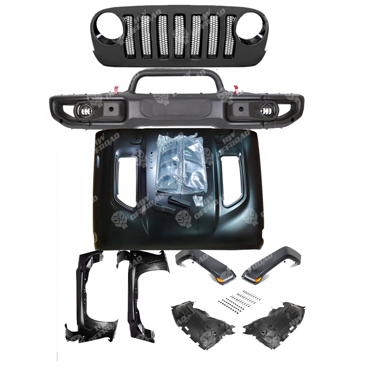 HW 4X4 JK, обновление до JL, комплект кузова двигателя, капота, крыла, раскрывателя, бампера для Jeep Wrangler JK