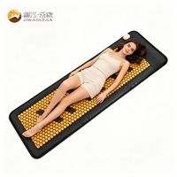 Tapis de massage chauffant en céramique de tourmaline hexagonale jaune personnalisé Jiwan Lejia pour salle de spa