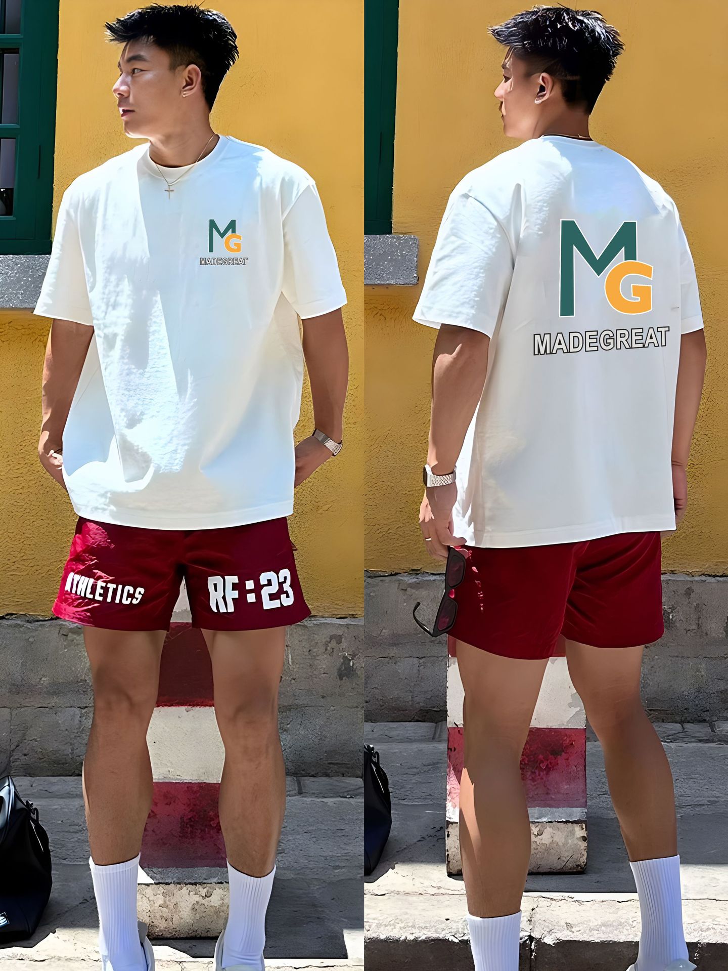 White double-sided mg