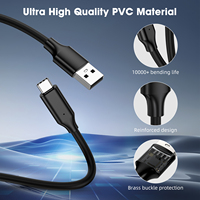 Cable de Datos USB 3.2 a Tipo C de Carga Rápida PD60W 3A para Laptop, PC, SSD Externo, Teléfono Móvil y Tablet, de Fábrica OEM