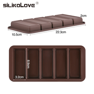 แม่พิมพ์ซิลิโคน MUYULINS แบบ 5 ช่อง ใช้สำหรับอบซีเรียลบาร์ บิสกิต และขนมหวาน - Product Image 2