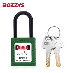 <span class=keywords><strong>Cadenas</strong></span> en nylon de sécurité <span class=keywords><strong>bleu</strong></span> BOZZYS 38mm avec <span class=keywords><strong>cadenas</strong></span> de sécurité industriel à clé identique et maître à clé anti-poussière - Product Image 3