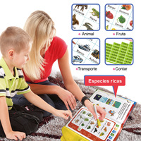 Buku elektronik pendidikan prasekolah anak, buku belajar bahasa Spanyol untuk anak usia 2-4 tahun interaktif Digital