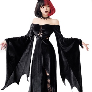 2025 disfraz gótico <span class=keywords><strong>de</strong></span> Halloween <span class=keywords><strong>vampiro</strong></span> bruja Maxi vestido oscuro victoriano gótico Steampunk traje - Product Image 5