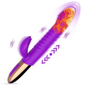 Gode Vibrateur Pour Femmes Sex Toys Godes Couple <span class=keywords><strong>Lesbienne</strong></span> Chauffage Stretching Insertion Stimulant Orgasme Vaginal Lapin Femelle To - Product Image 1