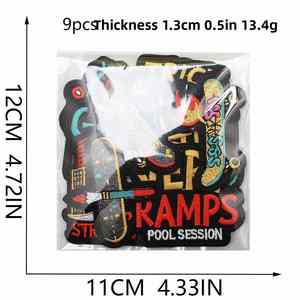 Nouveau Patch Décoratif Thermocollant pour Vêtements, Motif Skateboard Incliné, Broderie Informatique Master - Product Image 2