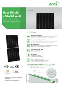JINKO เซลล์แสงอาทิตย์ชนิด N-Type Tiger bifacial MONO 450W 460W 470W สำหรับระบบสุริยะ - Product Image 3