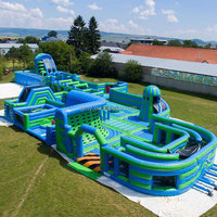 Équipement de location en gros pour fêtes : Château gonflable avec toboggan, parcours d'obstacles gonflable pour enfants et adultes