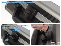 Casing alat bingkai aluminium ABS hitam pistol yang dapat disesuaikan dengan fitur tahan air & tahan guncangan tampilan penyimpanan logam EVA OEM/ODM