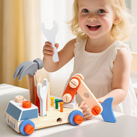 Nouveauté 2026 : Ensemble de jeu éducatif pour enfants, véhicule d'ingénierie en bois, outils à vis créatifs, jouets de montage pour voitures, cadeau pour enfants