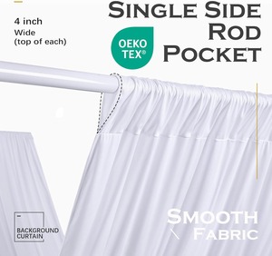 Cortina de Techo Blanca para Bodas y Fiestas, Cortinas Largas para Decoración de Carpas, sin Arrugas, para Bodas, Cumpleaños y Fiestas Temáticas - Product Image 3