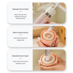 Support Oem Flexible Three in One Glass Cup Sponges <b>Bottle</b> Cleaner <b>Brush</b> Water <b>Bottle</b> <b>Brush</b> for Cleaning Cup <b>Brush</b> - Product Image 6