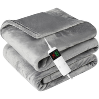 Plaid chauffant super doux en flanelle matelassé, 10 niveaux de chauffe, 8 heures d'autonomie, personnalisable, écologique, électrique, fabriqué en Chine