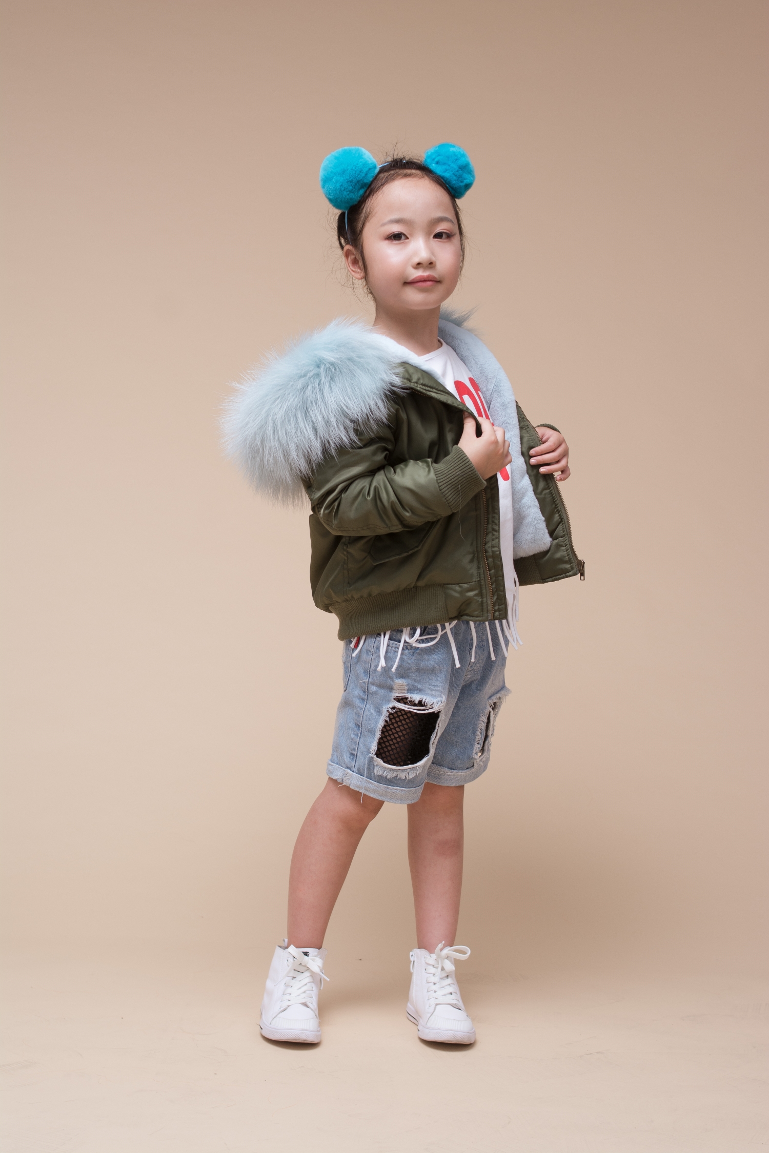 Verde kaki + blu chiaro