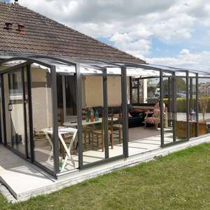 DTOP Serra Solare Mobile Veranda in Vetro per Esterni Autoportante Serre Solari e Verande in Vetro - Product Image 3