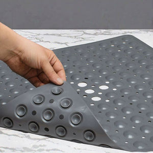 Alfombrilla de Ducha Cuadrada Antideslizante de PVC Sólido de 70x70CM con Ventosas Fuertes, Orificios de Drenaje, Ecológica <span class=keywords><strong>y</strong></span> Antibacteriana para la Seguridad del Baño - Product Image 5