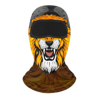 Cagoule intégrale imprimée en 3D, motif crâne animal, pour ski, Halloween, cosplay, méthode d'impression numérique, style amusant et cool, produit phare