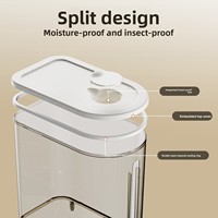 Grand bac de stockage de céréales en plastique PP de 20 kg, hermétique, anti-insectes, durable, organisateur de cuisine