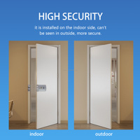 WAFU Tuya Smart Télécommande sans fil Wi-Fi Serrure de porte invisible pour portes en bois/acier Entrée sans clé Sécurité domestique