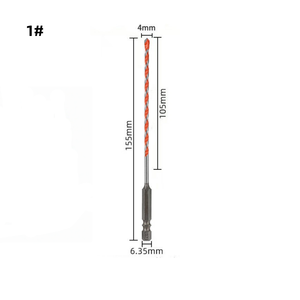 गैजेट भारी शुल्क बैल हथौड़ा ड्रिल बिट हैक्स शंक 6.35 मिमी कार्बाइड त्रिकोण टिप फास्ट पैठ कंक्रीट ईंट प्रबबलित - Product Image 6