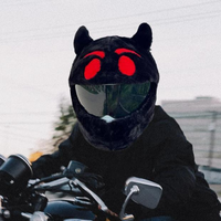 Funda Protectora para Casco de Motocicleta, de Felpa Suave con Diseño de Dibujos Animados, Multifuncional, Divertida, a Prueba de Viento, Directo de Fábrica